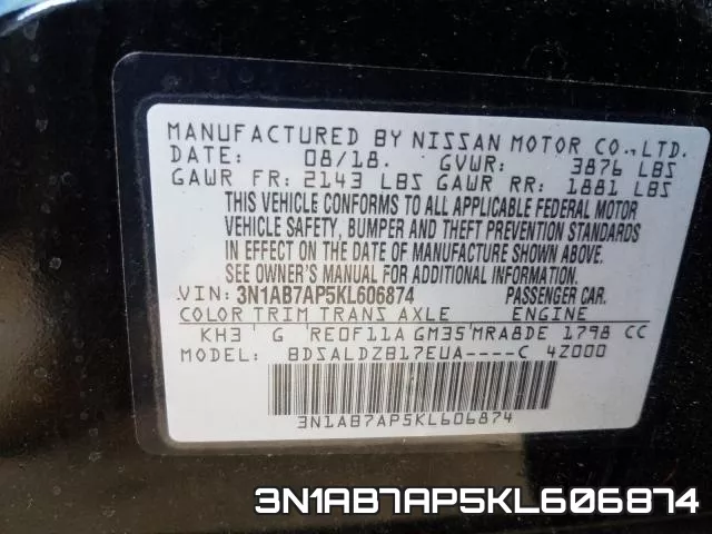 3N1AB7AP5KL606874 фото 2