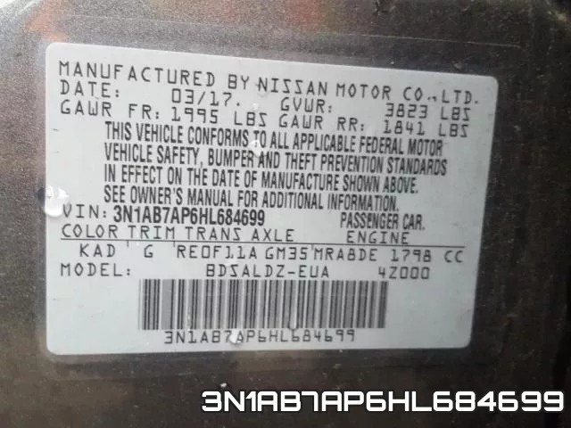 3N1AB7AP6HL684699 фото 2