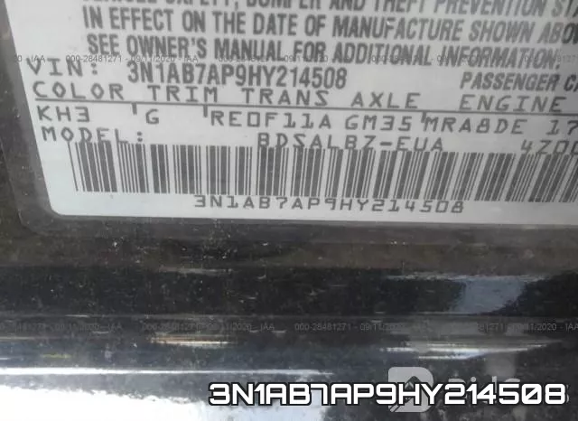 3N1AB7AP9HY214508 фото 10