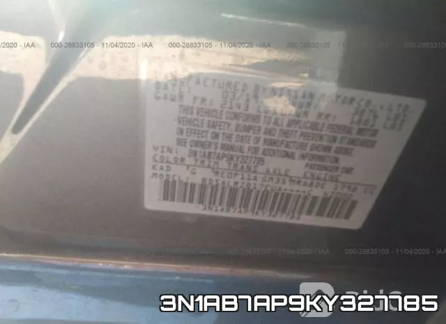 3N1AB7AP9KY327785 фото 10