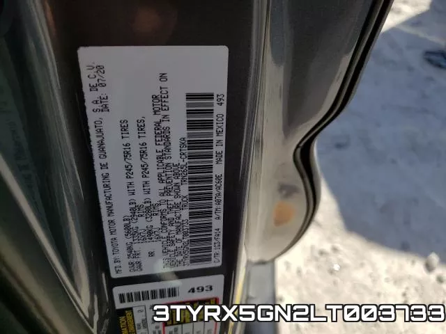3TYRX5GN2LT003733 фото 2
