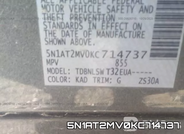 5N1AT2MV0KC714737 фото 10