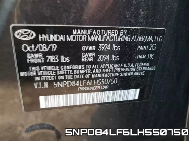 5NPD84LF6LH550750 фото 2
