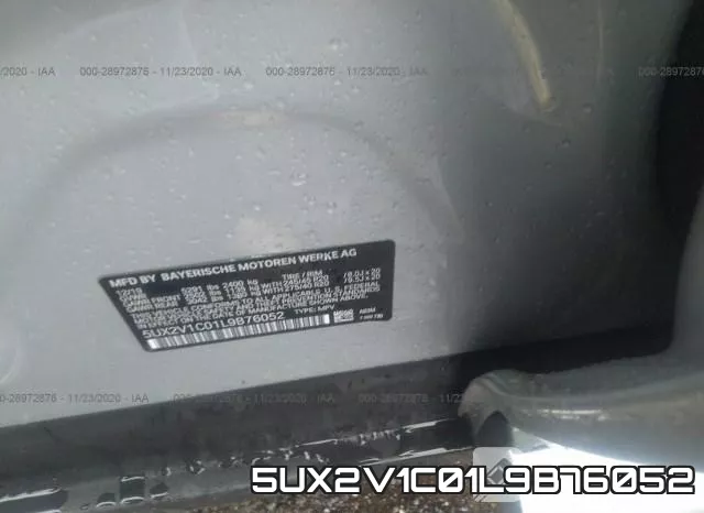 5UX2V1C01L9B76052 фото 10