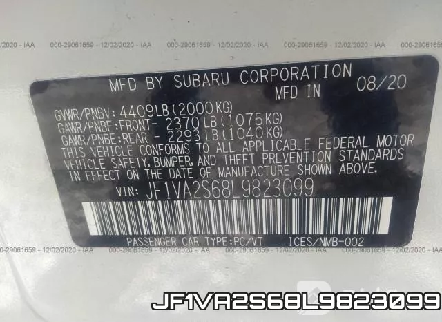 JF1VA2S68L9823099 фото 9
