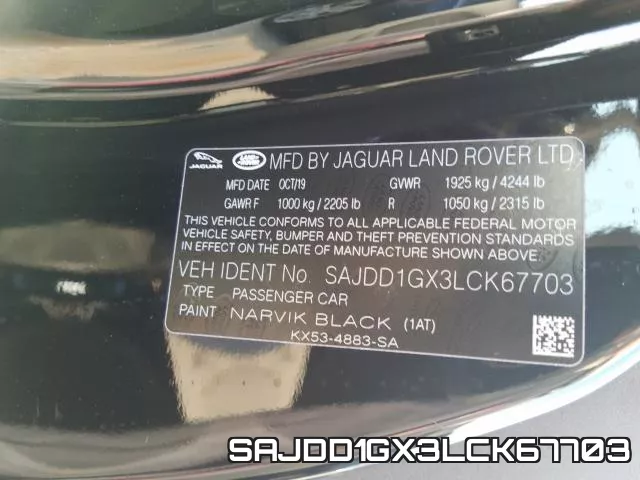 SAJDD1GX3LCK67703 фото 2