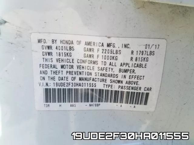 19UDE2F30HA011555 фото 2