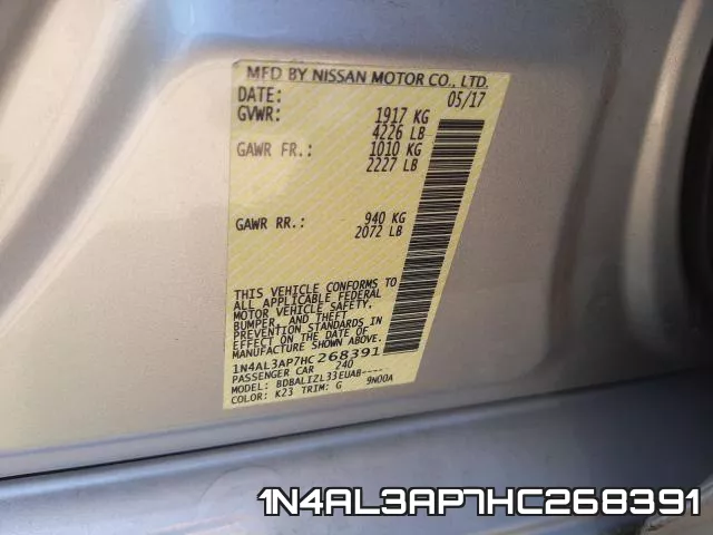 1N4AL3AP7HC268391 фото 2