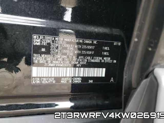 2T3RWRFV4KW026919 фото 2
