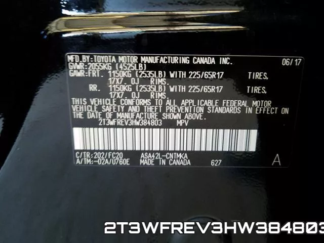 2T3WFREV3HW384803 фото 2