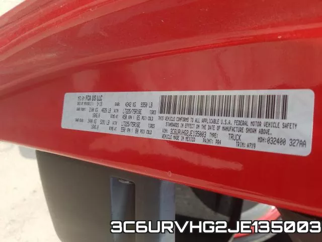 3C6URVHG2JE135003 фото 2