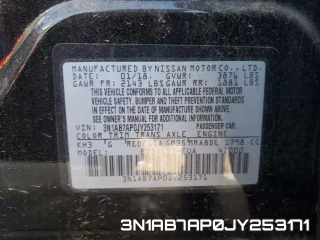 3N1AB7AP0JY253171 фото 2