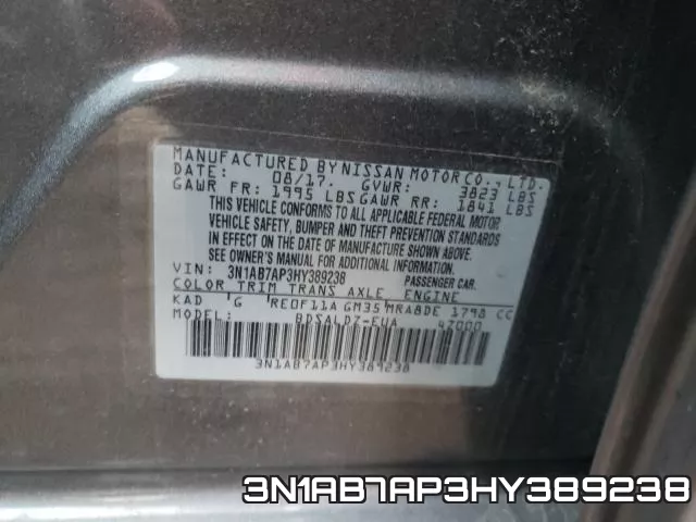 3N1AB7AP3HY389238 фото 2