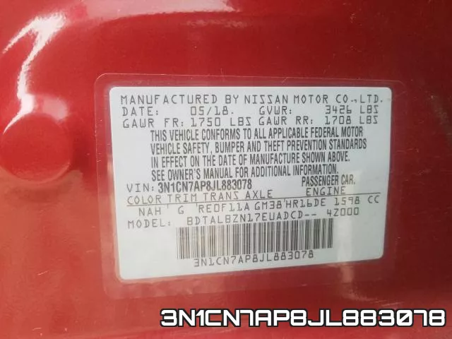 3N1CN7AP8JL883078 фото 2