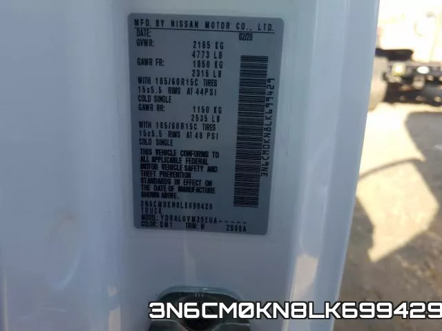 3N6CM0KN8LK699429 фото 2