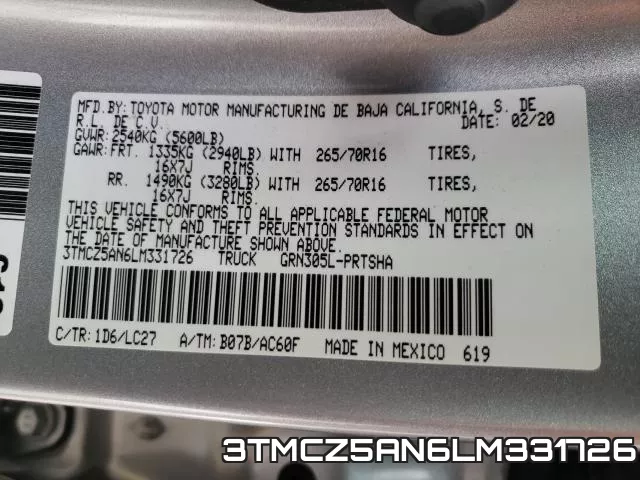 3TMCZ5AN6LM331726 фото 2