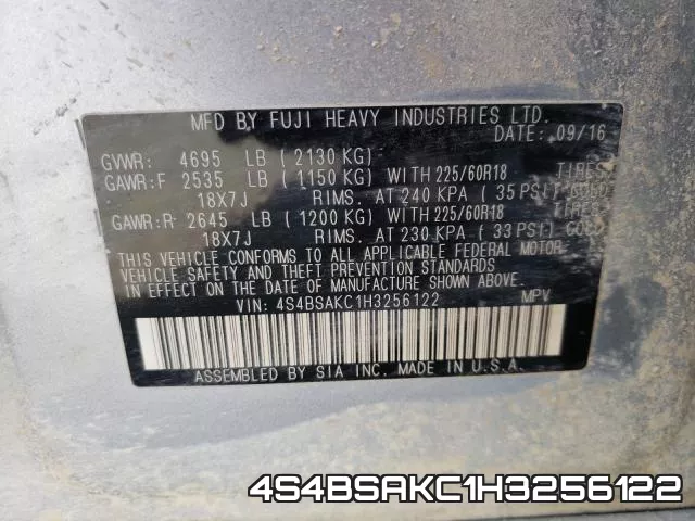 4S4BSAKC1H3256122 фото 2