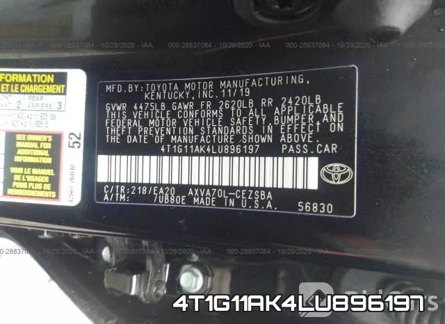 4T1G11AK4LU896197 фото 9