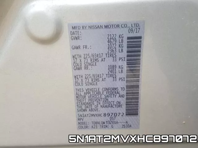 5N1AT2MVXHC897072 фото 2