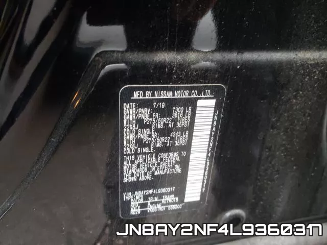 JN8AY2NF4L9360317 фото 2