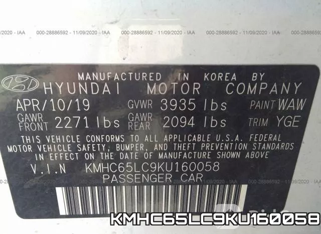 KMHC65LC9KU160058 фото 10