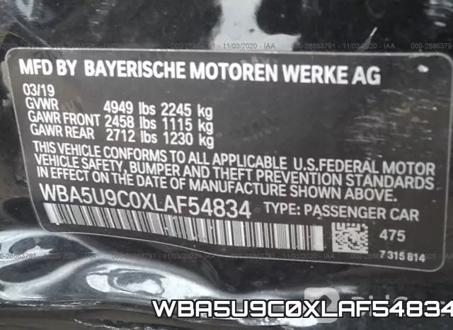 WBA5U9C0XLAF54834 фото 10