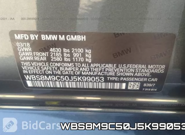 WBS8M9C50J5K99053 фото 9