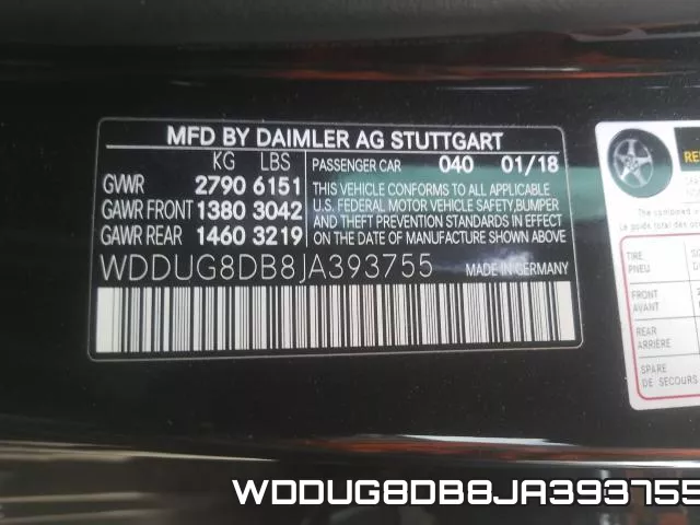 WDDUG8DB8JA393755 фото 2