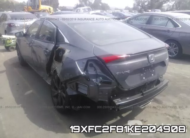 19XFC2F81KE204908 фото 7