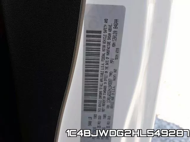 1C4BJWDG2HL549287 фото 2