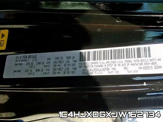 1C4HJXDGXJW162734 фото 2