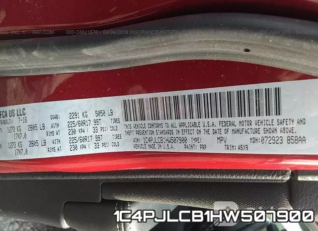 1C4PJLCB1HW507900 фото 10