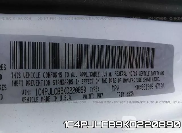 1C4PJLCB9KD220890 фото 10