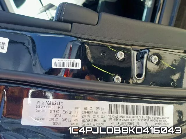 1C4PJLDB8KD416043 фото 2