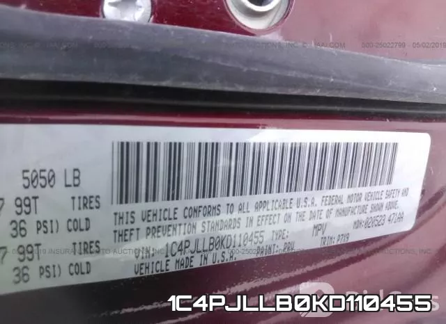 1C4PJLLB0KD110455 фото 10