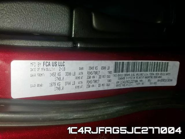 1C4RJFAG5JC277004 фото 2