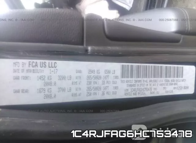 1C4RJFAG6HC753478 фото 10