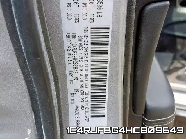 1C4RJFBG4HC809643 фото 2