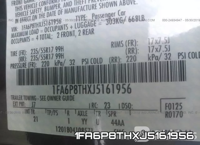 1FA6P8THXJ5161956 фото 10