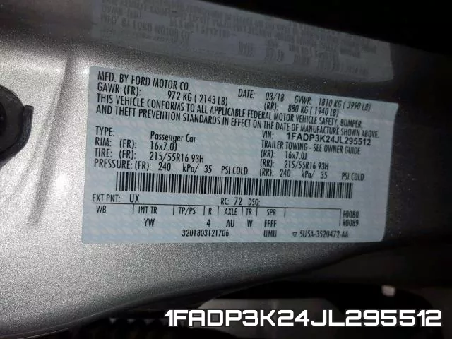 1FADP3K24JL295512 фото 2