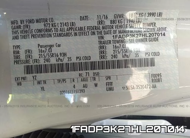 1FADP3K27HL207014 фото 10