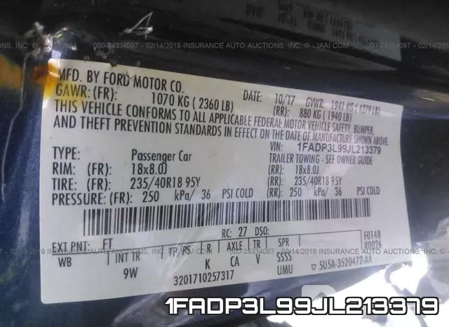 1FADP3L99JL213379 фото 10