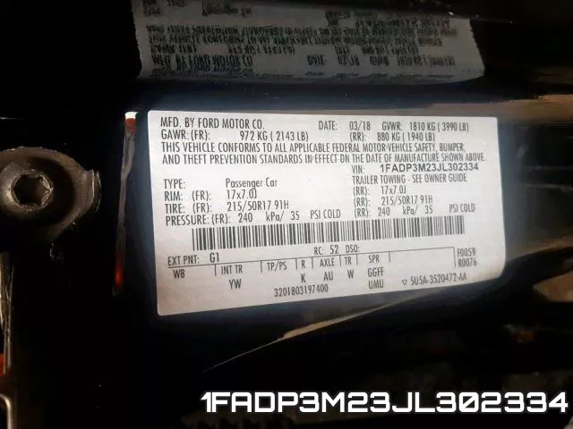 1FADP3M23JL302334 фото 2