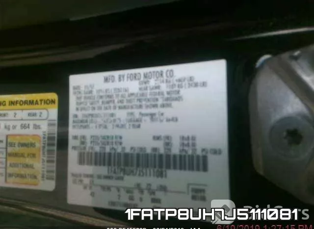 1FATP8UH7J5111081 фото 5