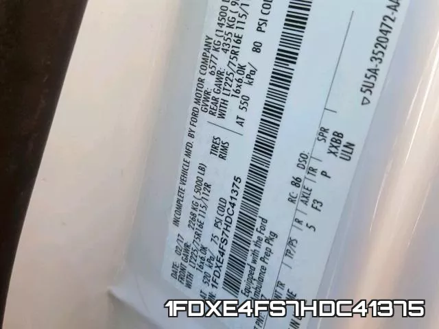 1FDXE4FS7HDC41375 фото 2