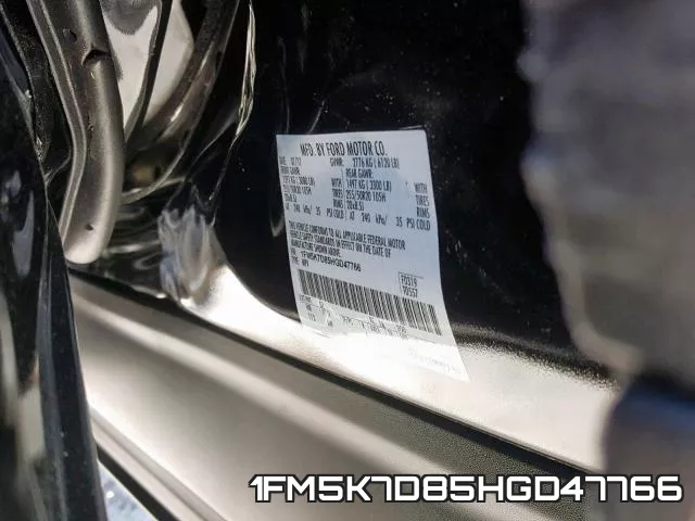 1FM5K7D85HGD47766 фото 2