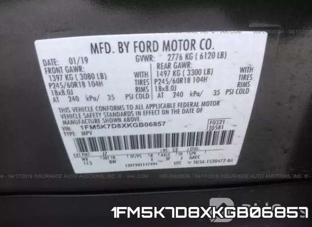1FM5K7D8XKGB06857 фото 10