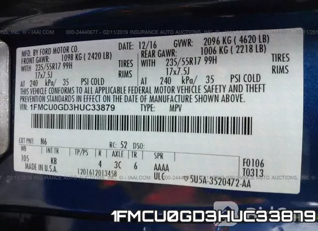 1FMCU0GD3HUC33879 фото 10
