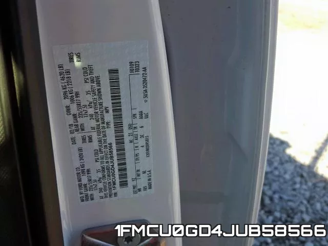 1FMCU0GD4JUB58566 фото 2