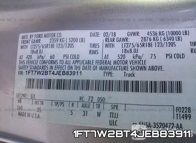 1FT7W2BT4JEB83911 фото 10